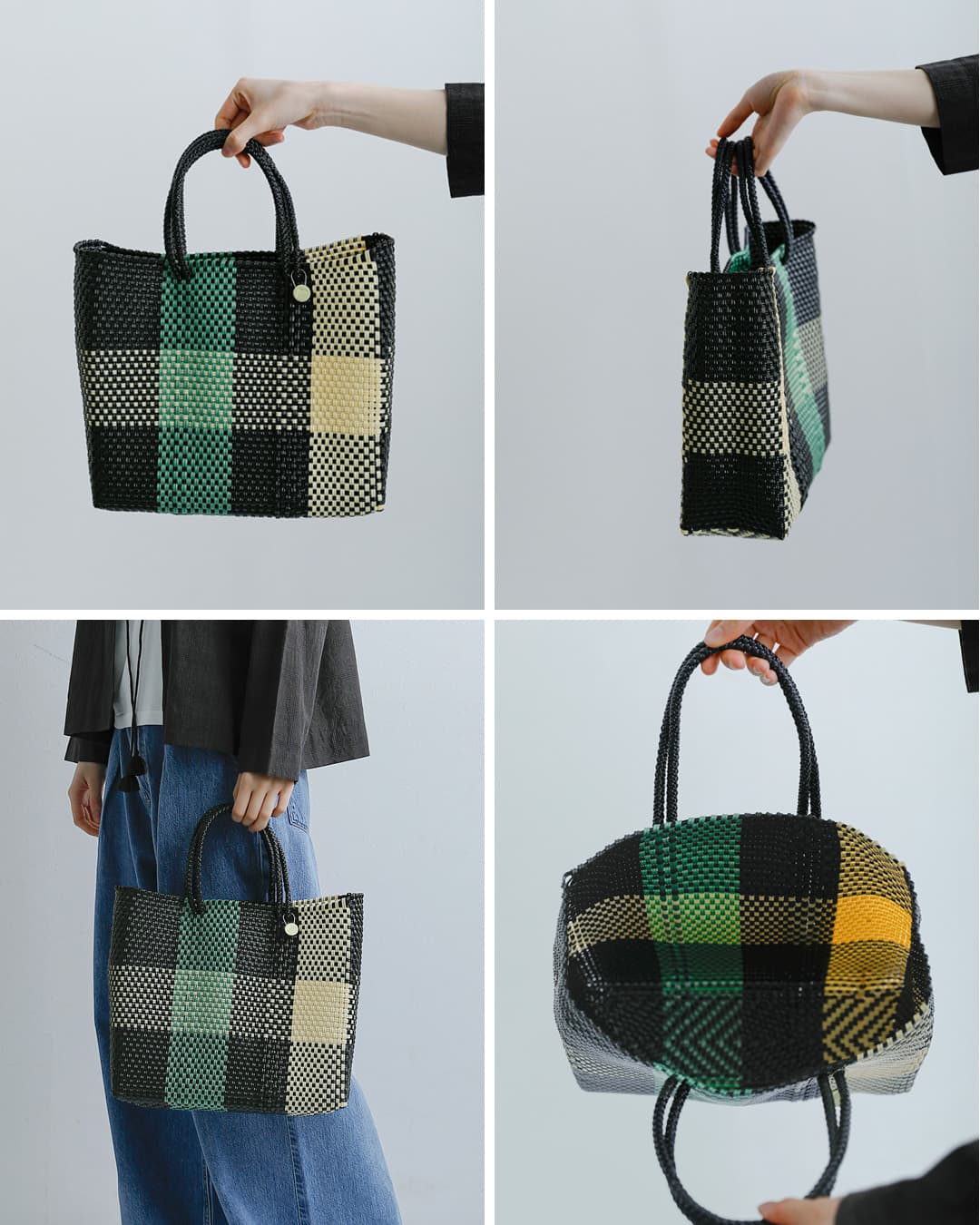 Letraメルカドバッグ Sサイズ “TABLERO / 3COLORS CHECK / ARENA” ta-3c-ar-s