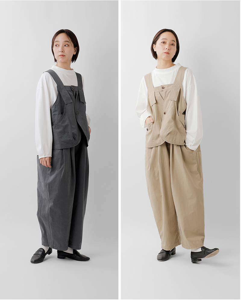 tumugu(ツムグ)コットンナイロンサロペットtb25433