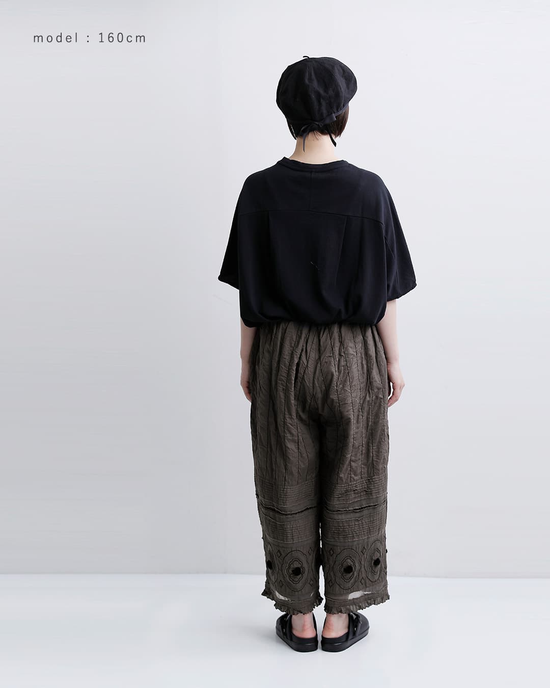 tumugu ツムグ キャンブリック コットンメッシュ パンツ tb26119