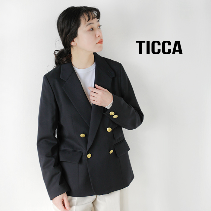 TICCA ティッカ ウール ダブル ジャケット tbfs-151 レディース 2026ss