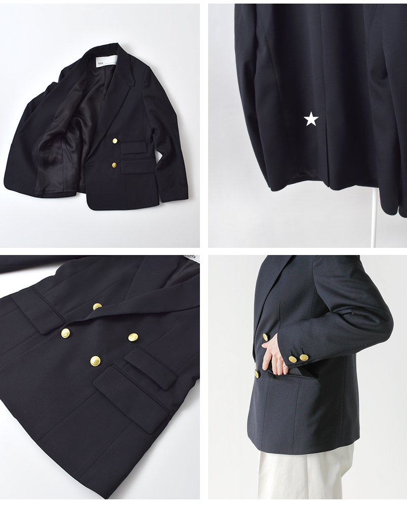 TICCA ティッカ ウール ダブル ジャケット tbfs-151 レディース 2026ss