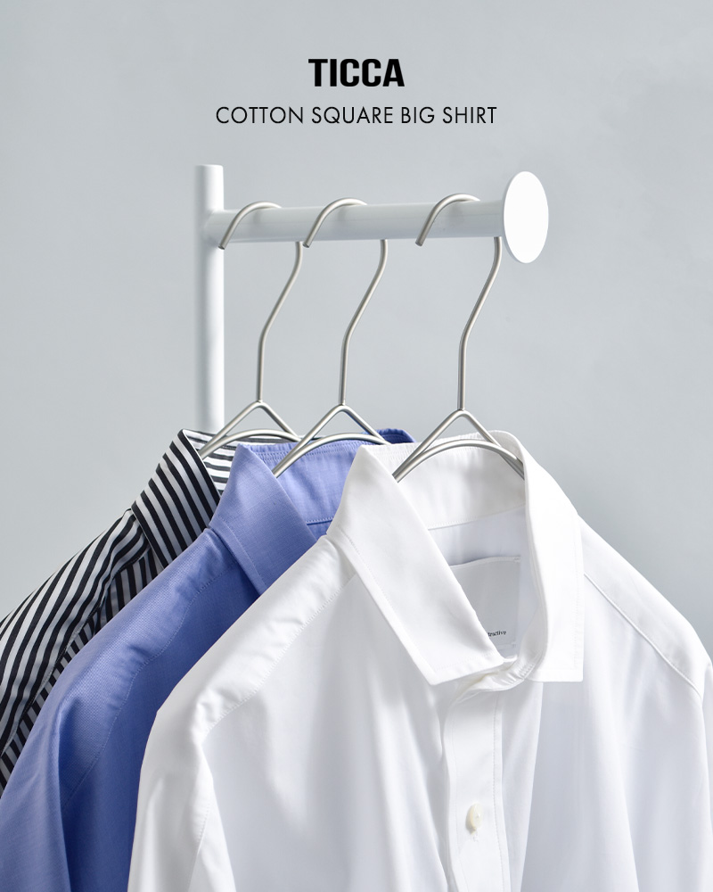 TICCAコットン スクエア ビッグ シャツ tbfs-001