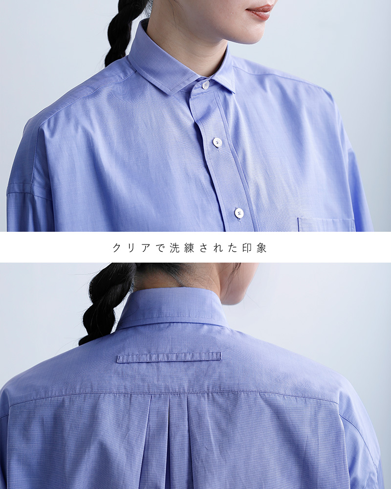 TICCAコットン スクエア ビッグ シャツ tbfs-001