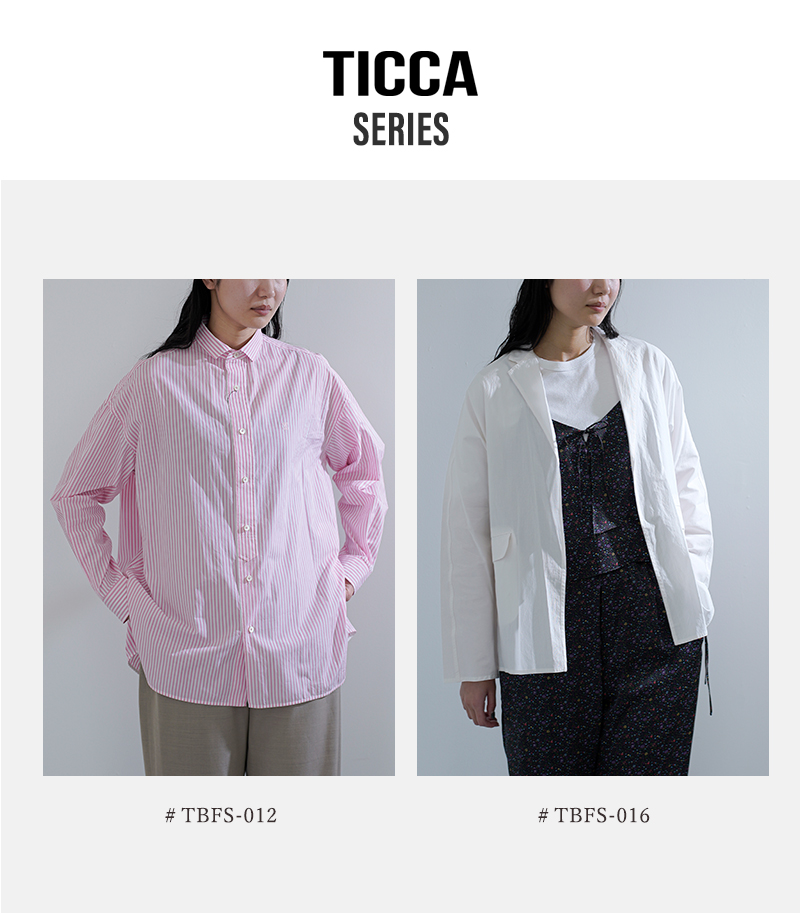 TICCA(ティッカ)コットンスクエアビッグシャツunitbfs-012