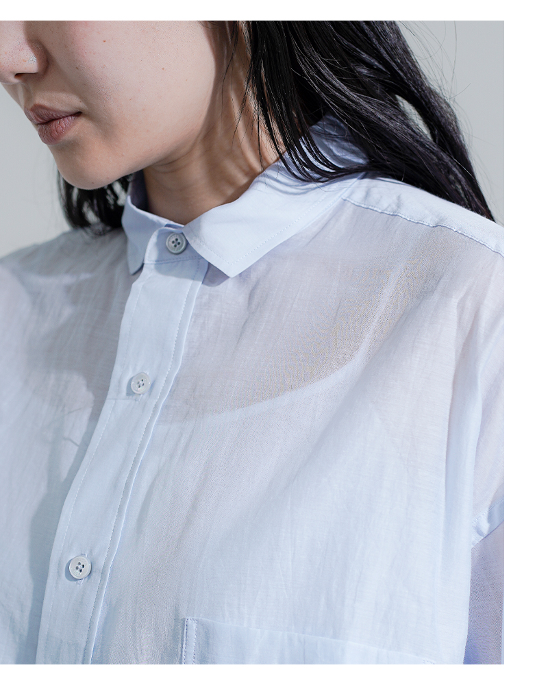 TICCA(ティッカ)コットンシルクスクエアビッグシャツunitbfs-113