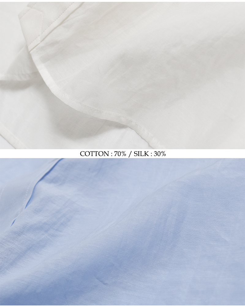 TICCA(ティッカ)コットンシルクスクエアビッグシャツunitbfs-113