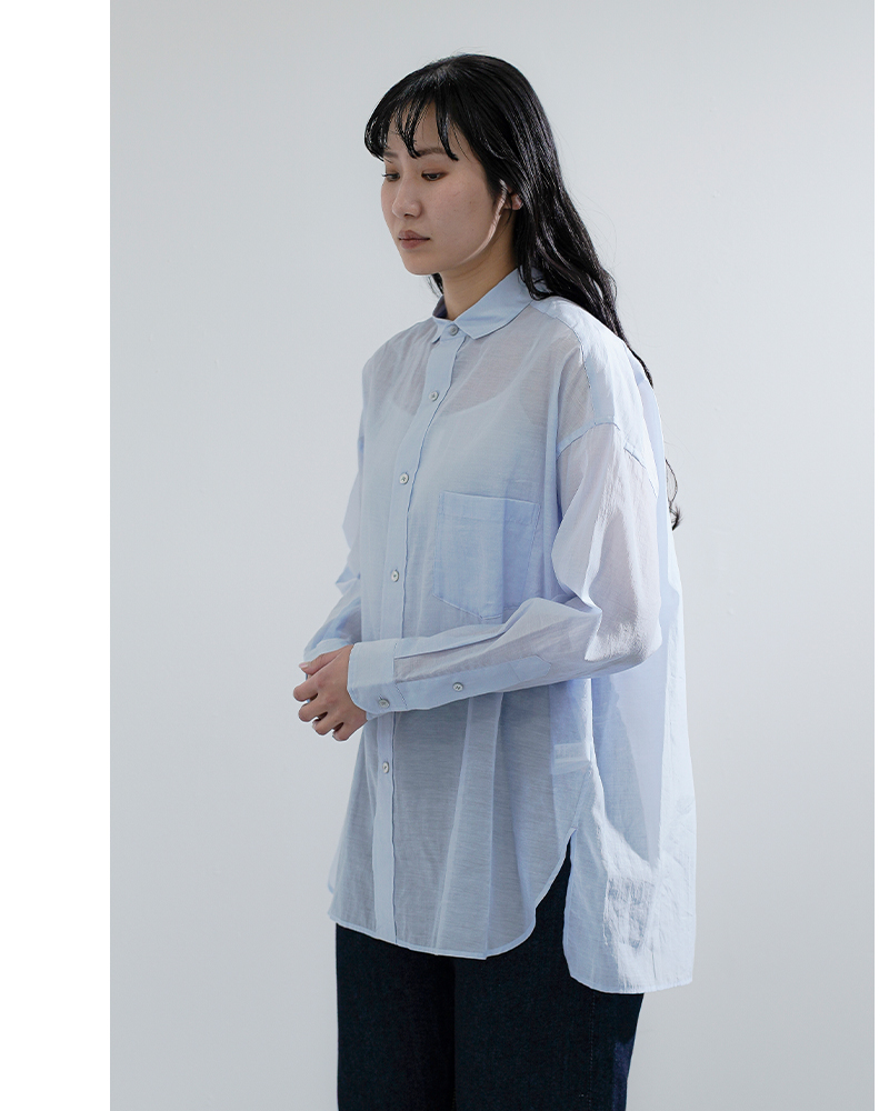 TICCA(ティッカ)コットンシルクスクエアビッグシャツunitbfs-113