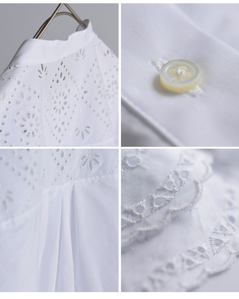 TICCA(ティッカ)コットンレースフレンチシャツtbfs-121