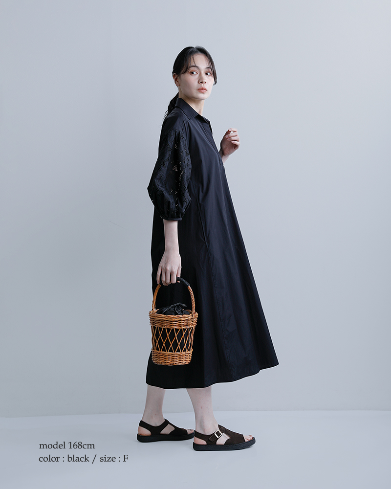 TICCA(ティッカ)コットンフラワーレースパフスリーブワンピースtbfs-134