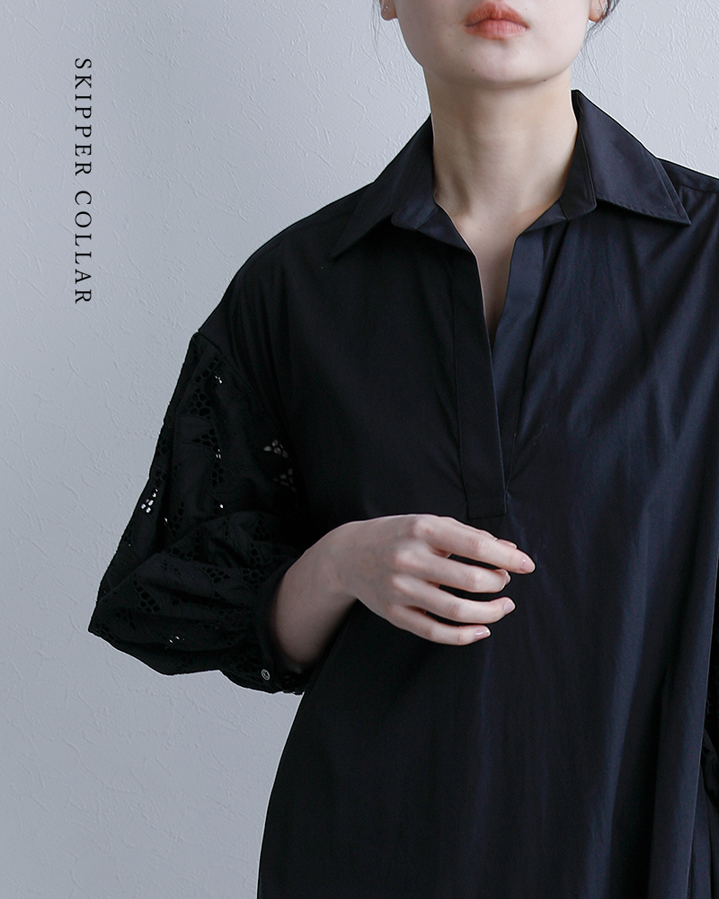 TICCA(ティッカ)コットンフラワーレースパフスリーブワンピースtbfs-134