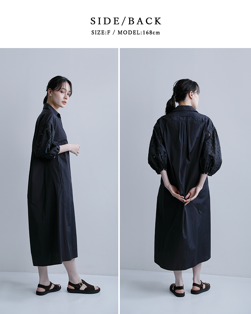 TICCA(ティッカ)コットンフラワーレースパフスリーブワンピースtbfs-134