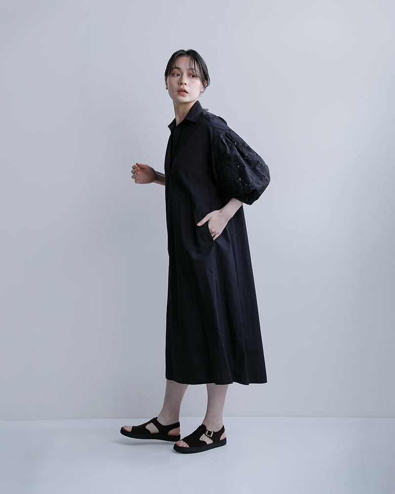 TICCA(ティッカ)コットンフラワーレースパフスリーブワンピースtbfs-134