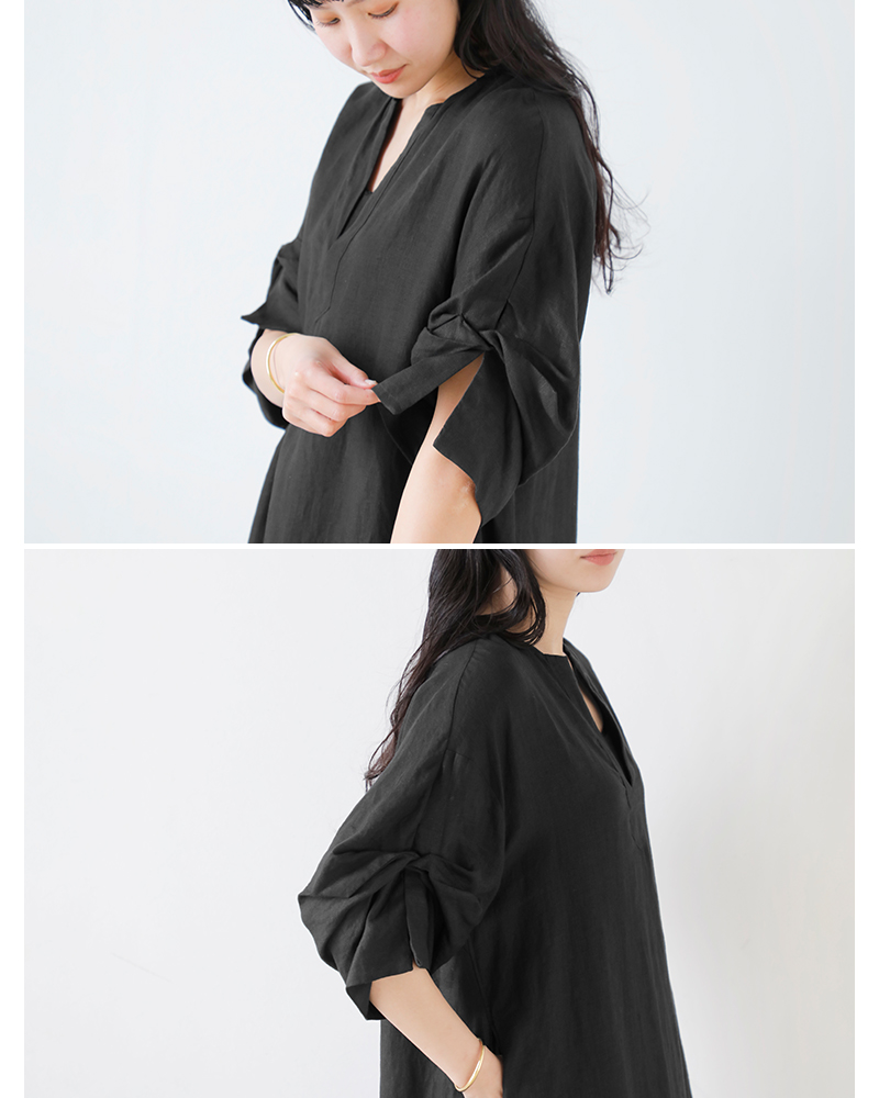 TICCA(ティッカ)リネンツイストスリーブワンピースtbfs-405