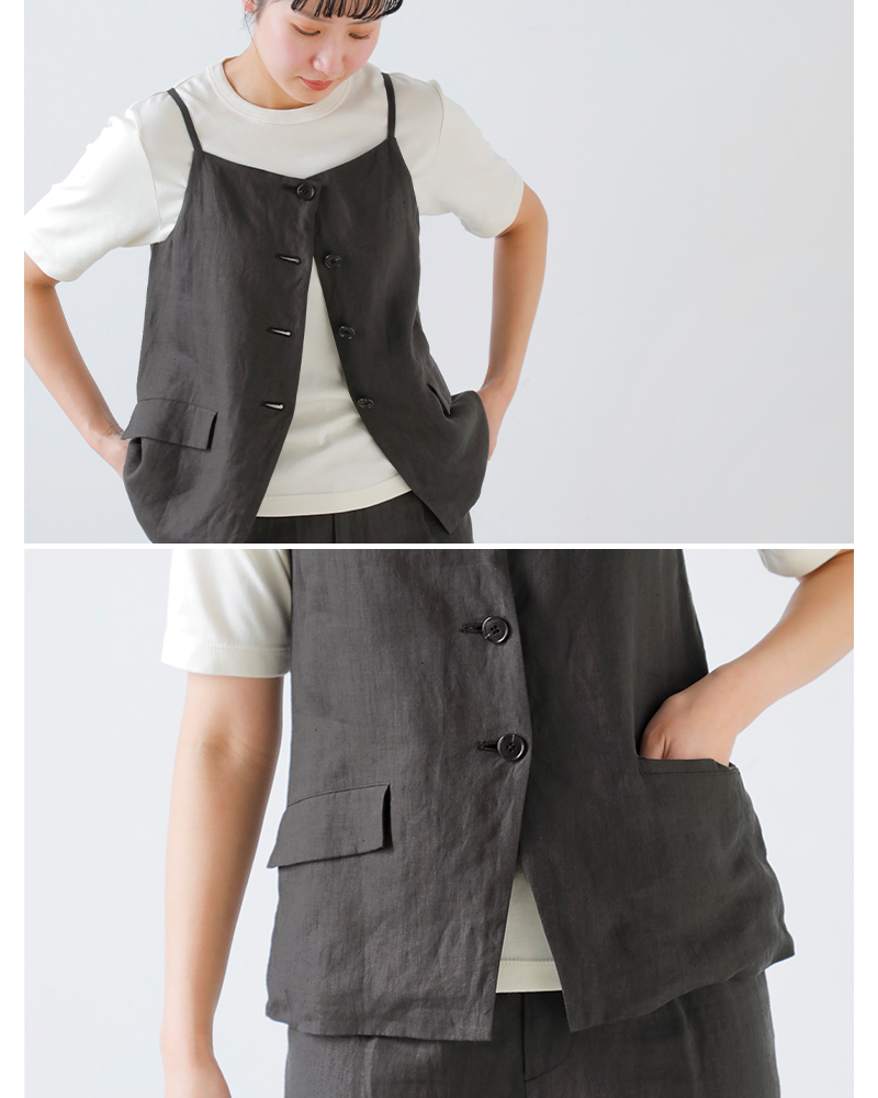 TICCA(ティッカ)リネンキャミソールベストtbfs-413
