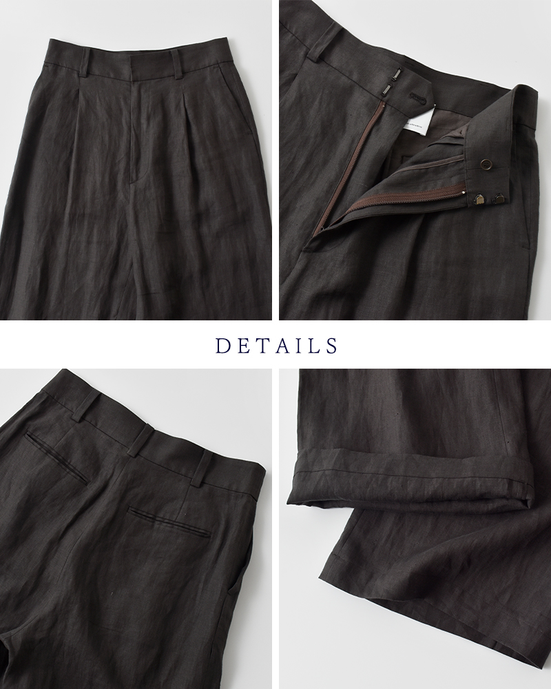 TICCA(ティッカ)リネンワイドタックパンツtbfs-414