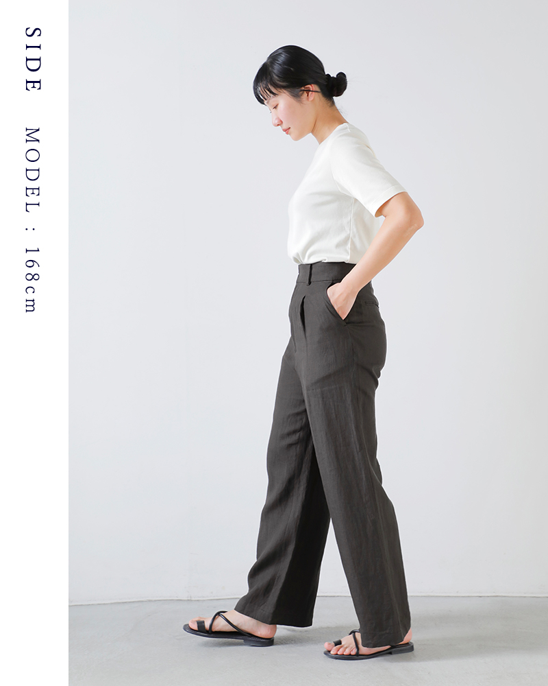 TICCA(ティッカ)リネンワイドタックパンツtbfs-414