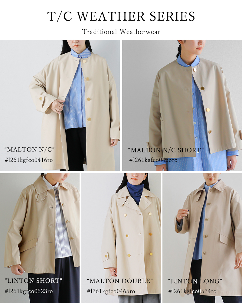 Traditional WeatherwearTCウェザーロッキー撥水コットンライクリントンショートコート261kgfco0523ro