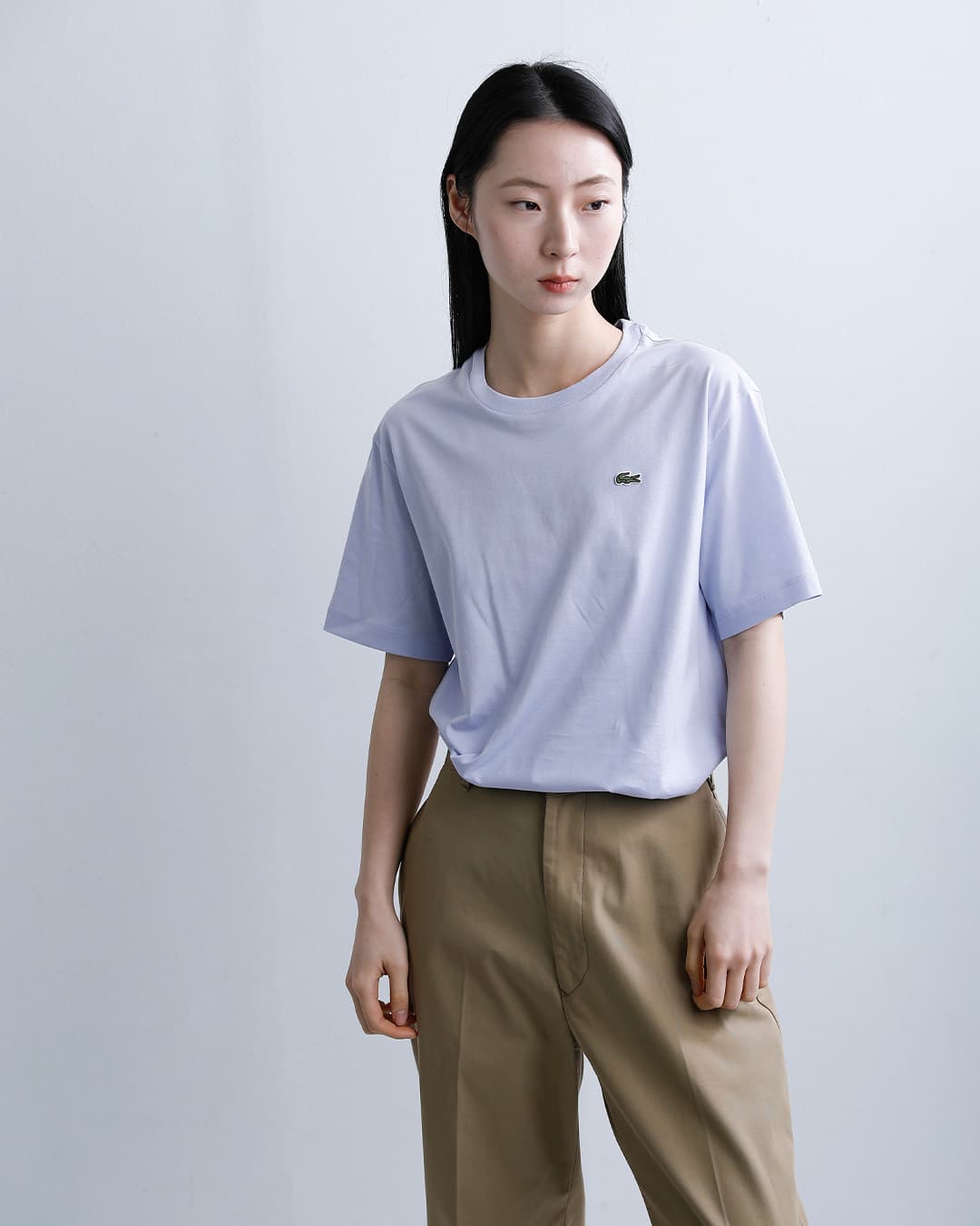 LACOSTEコットン クルーネック 半袖Tシャツ tf7215