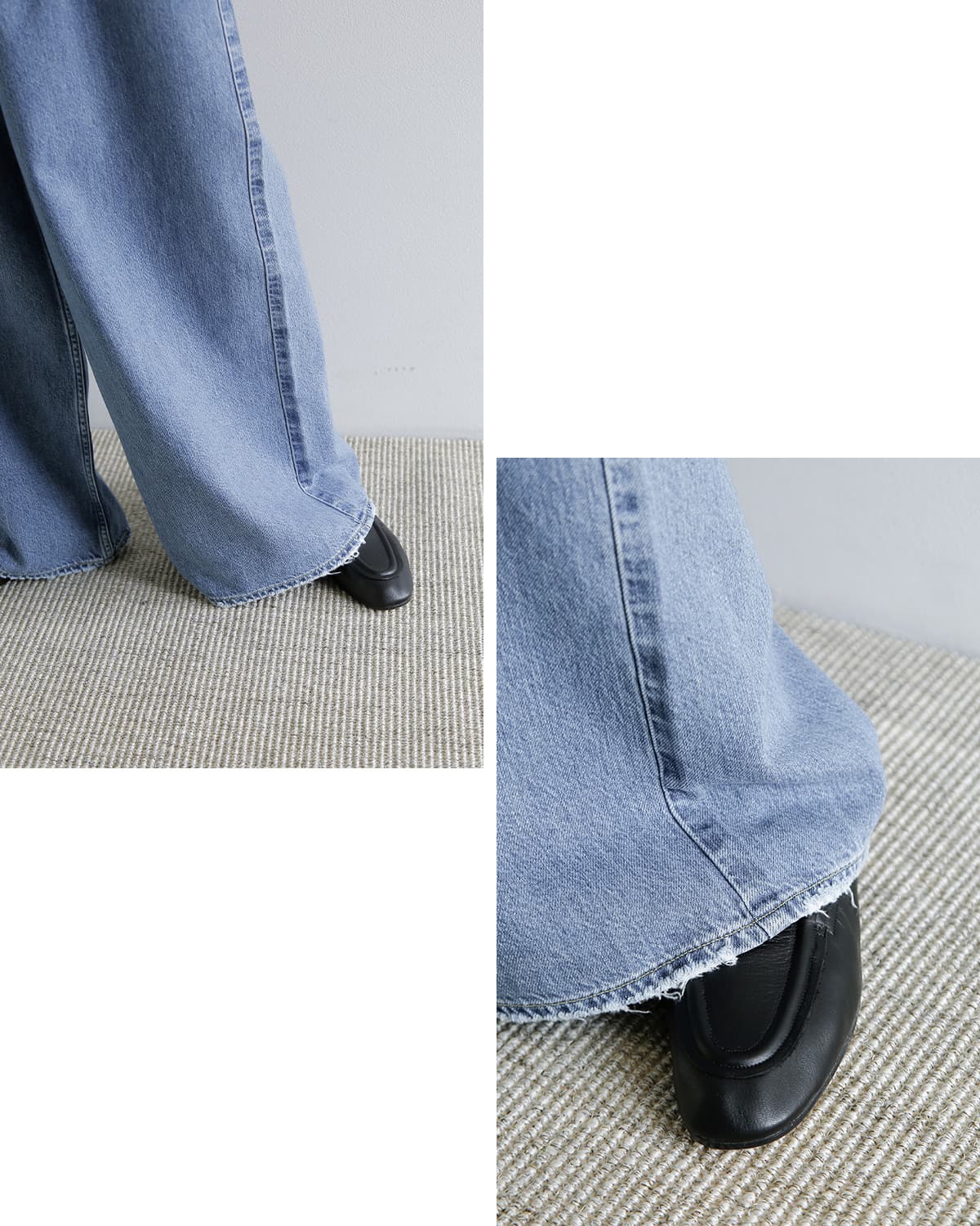 upper hights(アッパーハイツ)ミドルライズワイドバギー パンツ  “THE BLAIR” the-blair