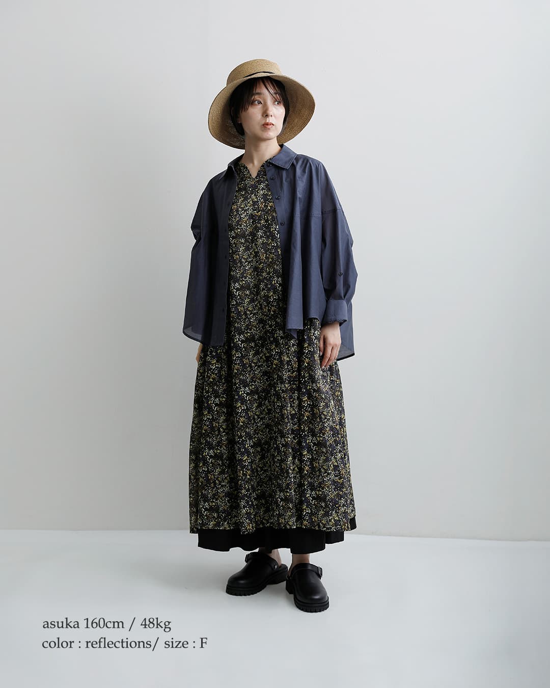 the last flower of the afternoon���o�e�B�v�����g �X���[�u���X A���C�� �����s�[�X Sleeveless A-line dress tlf-226-op001-lpl