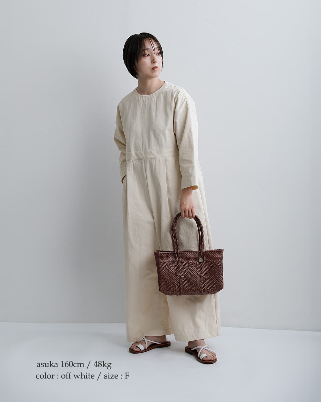 the last flower of the afternoonコットン オーバーサイズ ジャンプスーツ 夜の散歩 Oversized jumpsuit tlf-226-op005-csd