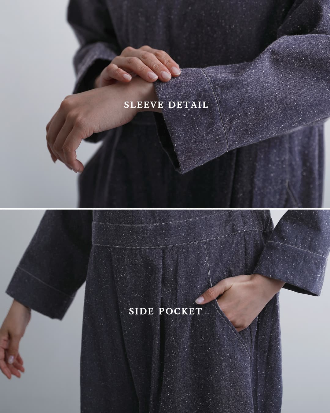 the last flower of the afternoonコットン オーバーサイズ ジャンプスーツ 夜の散歩 Oversized jumpsuit tlf-226-op005-csd