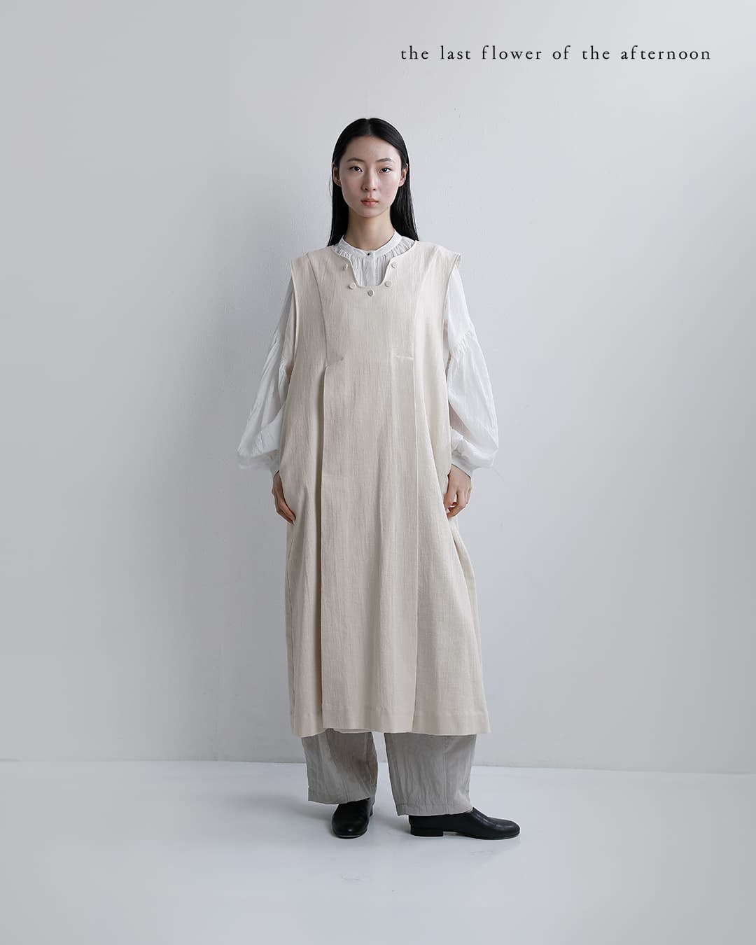 the last flower of the afternoon�R�b�g�� ���C���[�h �p�l�� �h���X �v�҂Ɖe Layered panel dress tlf-226-op002