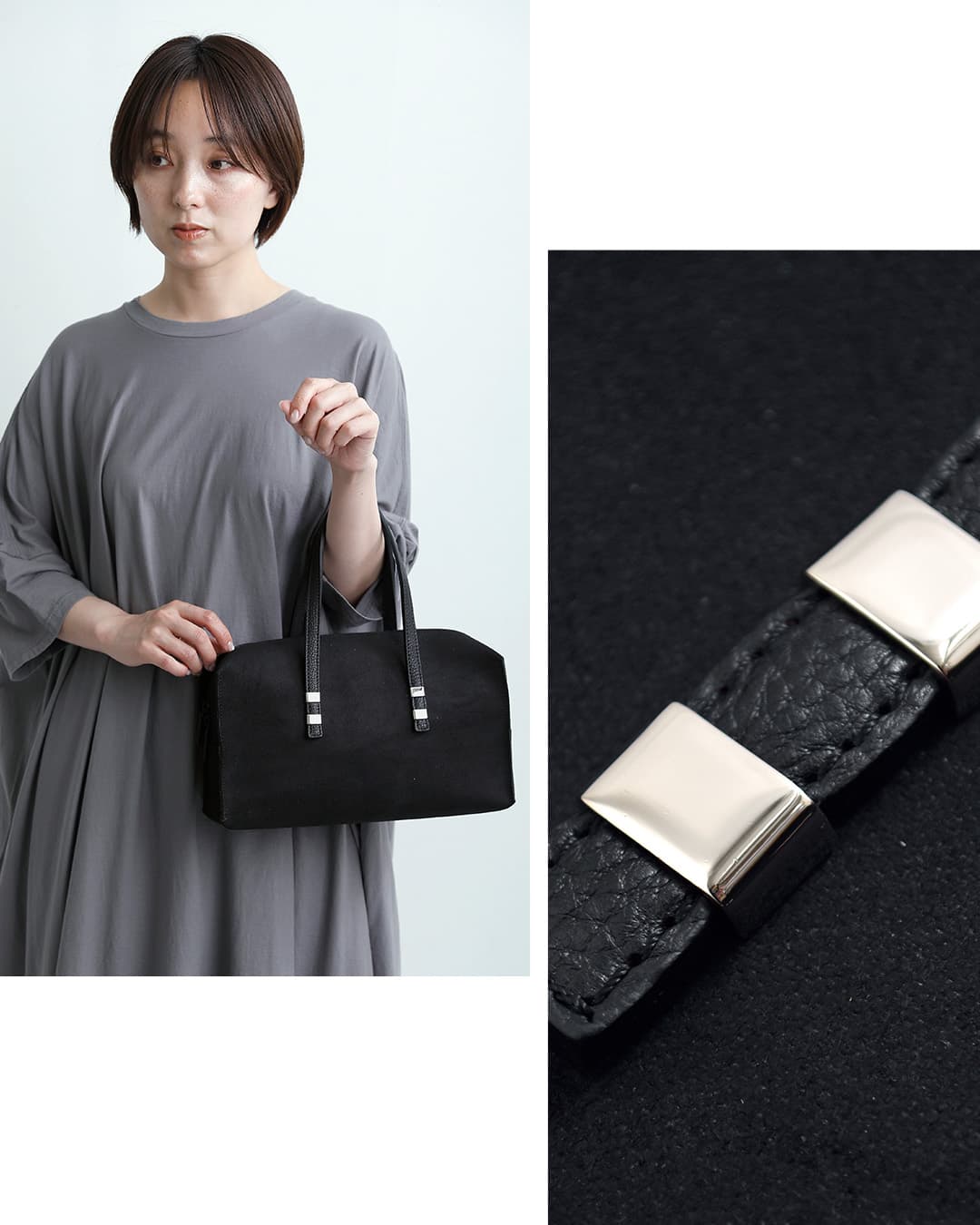 POMTATAカウレザースエード スクエア ボストンバッグ TOGO BOSTON BAG togo-boston