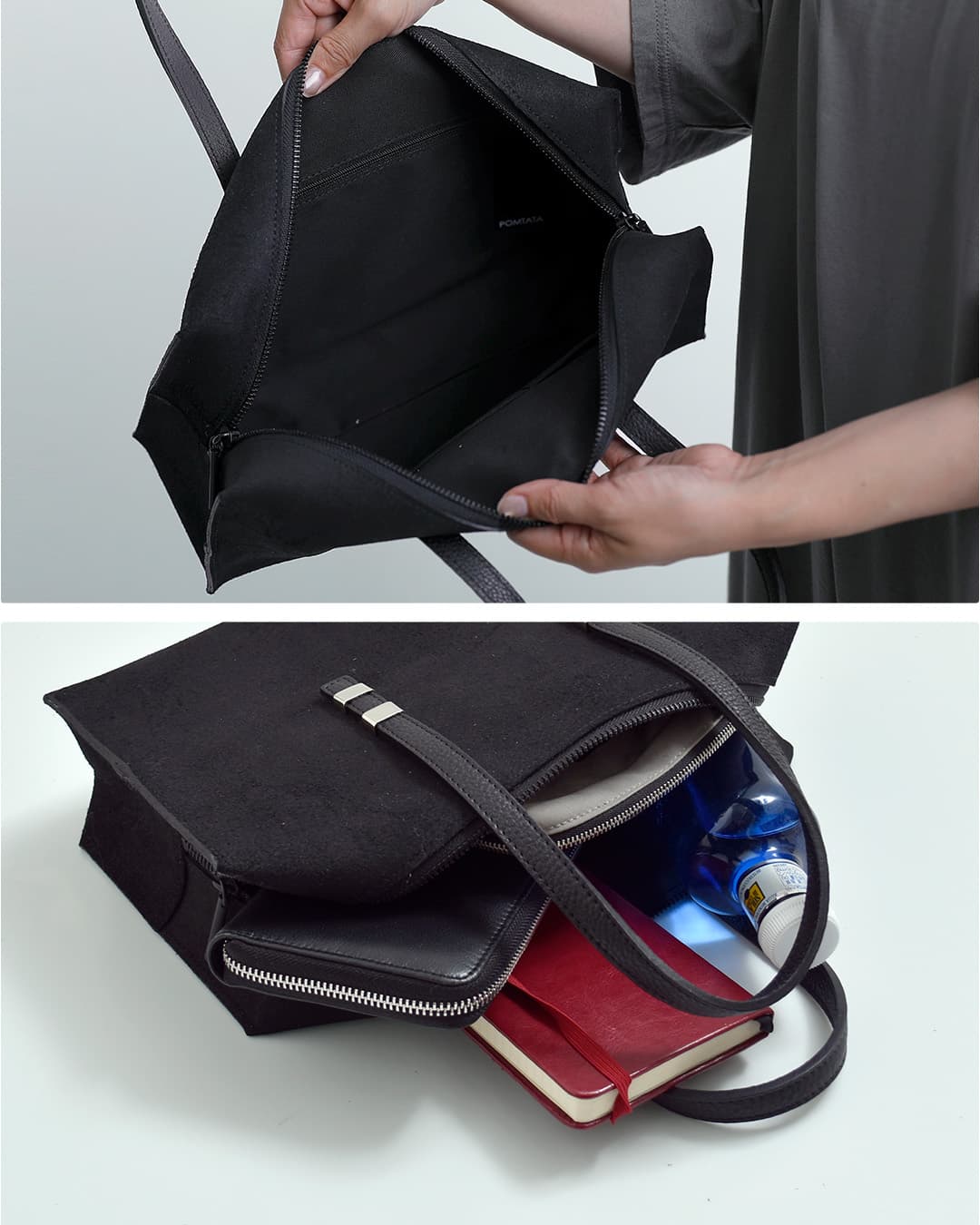 POMTATAカウレザースエード スクエア ボストンバッグ TOGO BOSTON BAG togo-boston