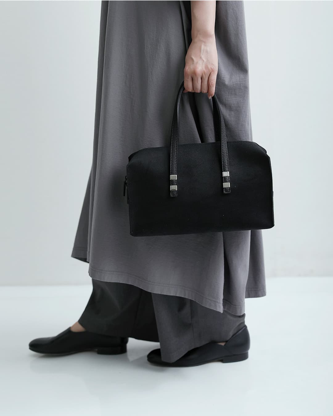 POMTATAカウレザースエード スクエア ボストンバッグ TOGO BOSTON BAG togo-boston