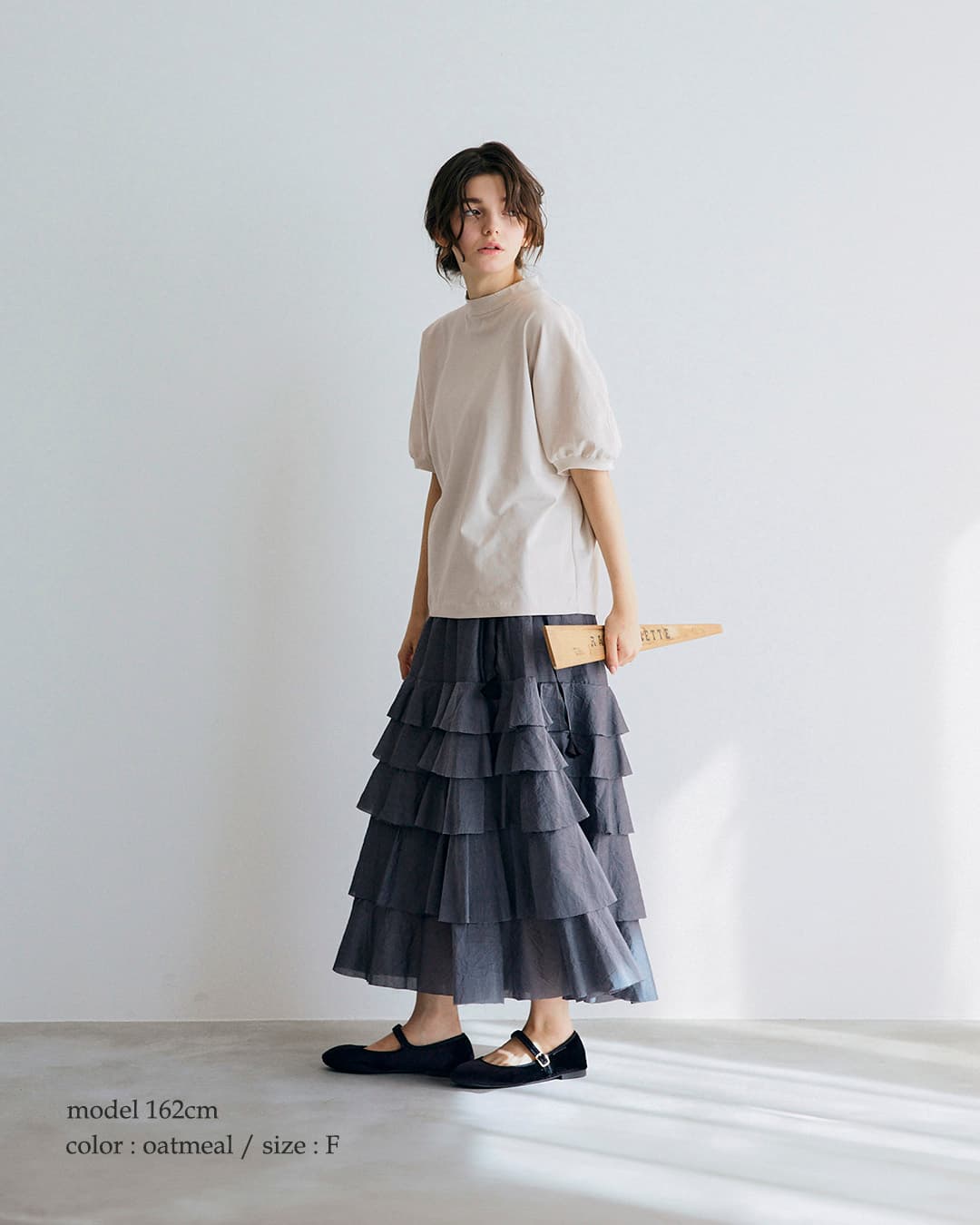 MAGALIコットン天竺 ギャザースリーブ カットソー tp19