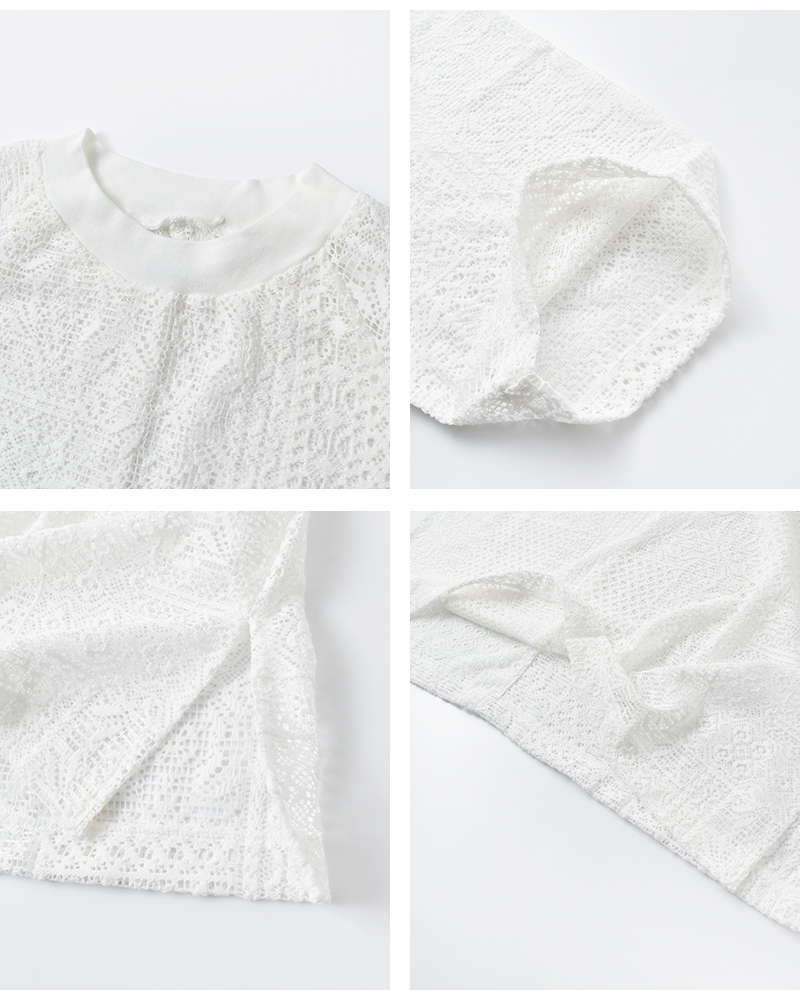 tissu(ティシュ)パッチワークレーススリットワンピース