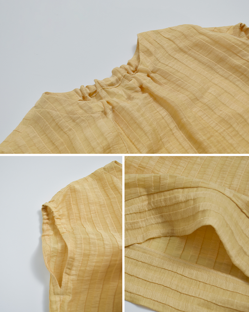 U PHORICAリネンジャガード ボクシー ブラウス u24-12789-61