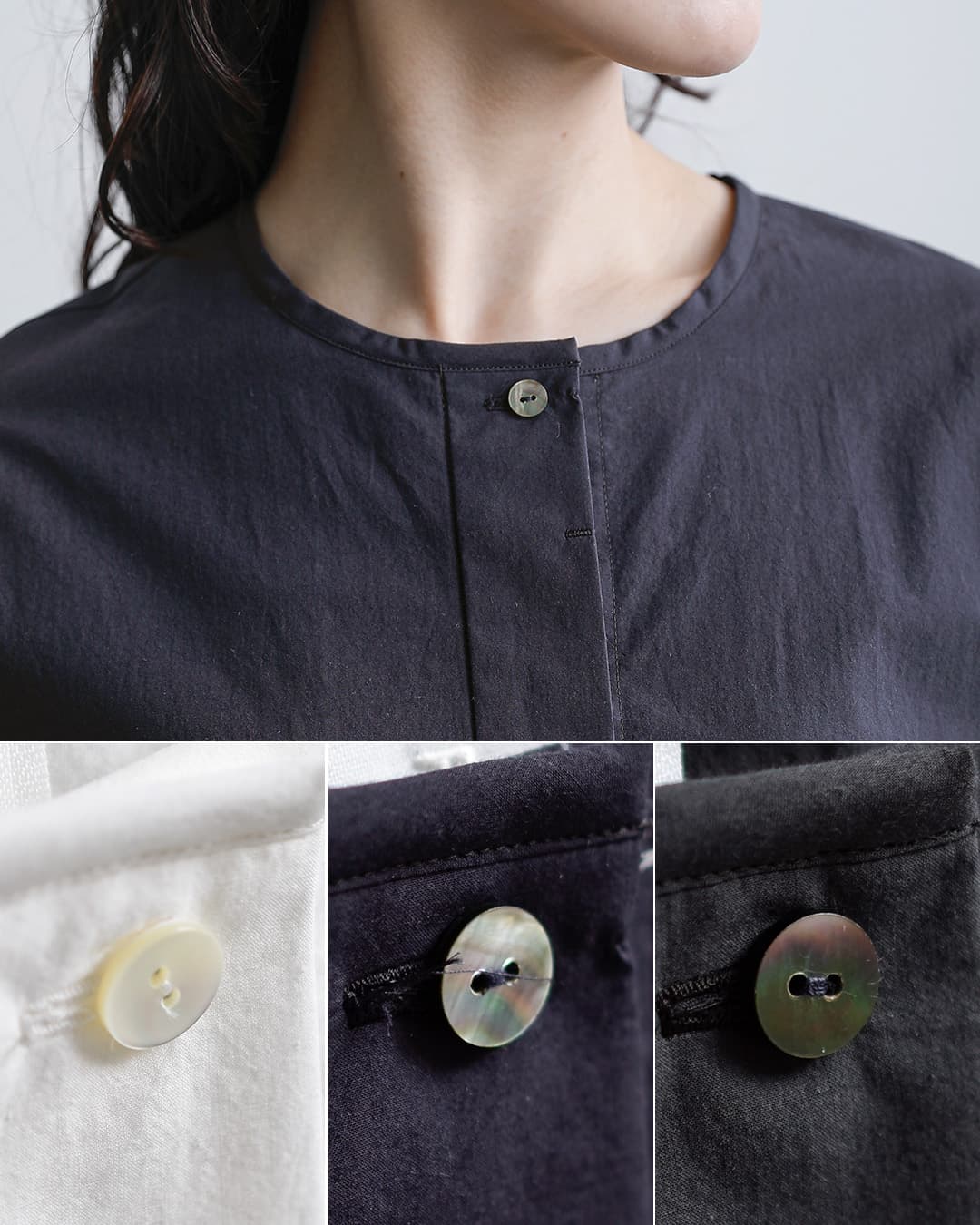 U PHORICA近江晒コットン ティアードフリル ブラウス u24-12888-61