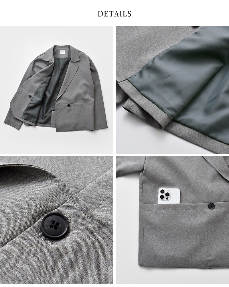 un cinq(アンサンク)メランジオックステーラードジャケットu26-01