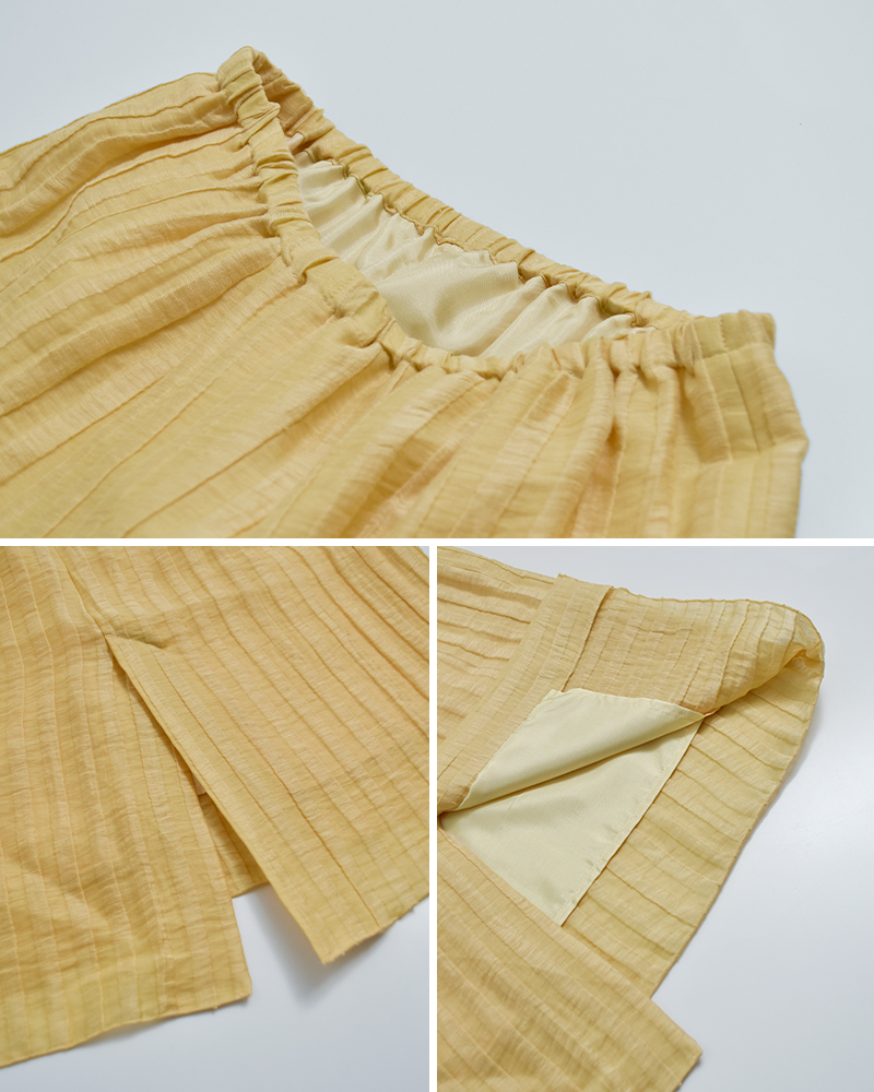 U PHORICAリネン ジャガード Iライン ロング スカート u26-02589-61