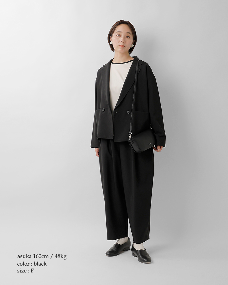 un cinq(アンサンク)メランジオックスタッククロップドパンツu26-03