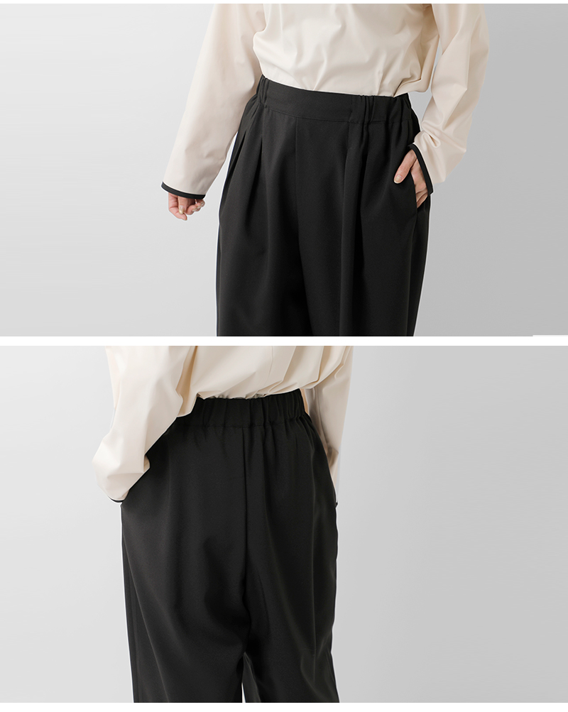 un cinq(アンサンク)メランジオックスタッククロップドパンツu26-03