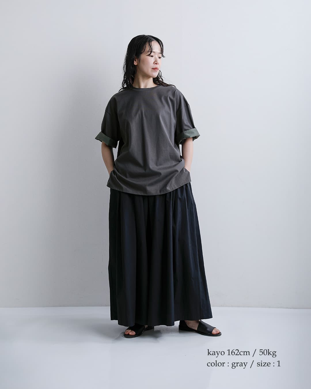 U PHORICAコットン シルケット天竺 オーバーサイズ Tシャツ u29-08693-61