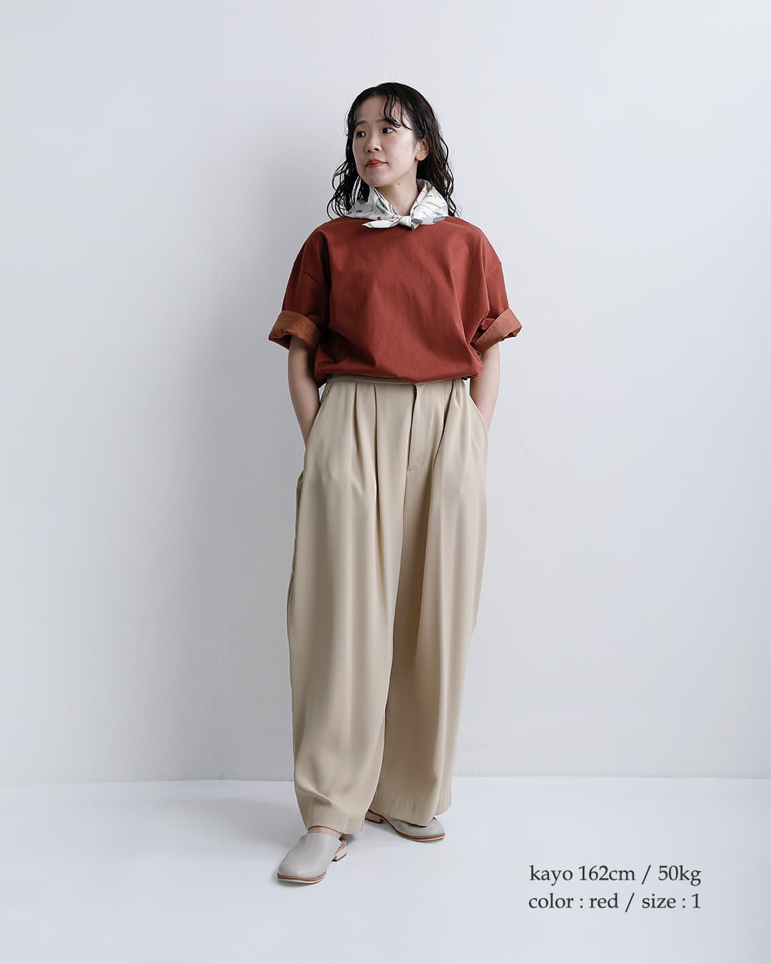 U PHORICAコットン シルケット天竺 オーバーサイズ Tシャツ u29-08693-61