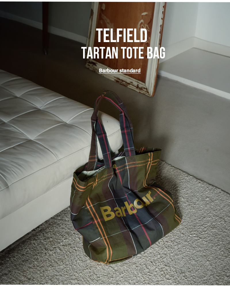 Barbourテルフィールド タータンチェック トートバッグ “TELFIELD TARTAN TOTE BAG” uba0751