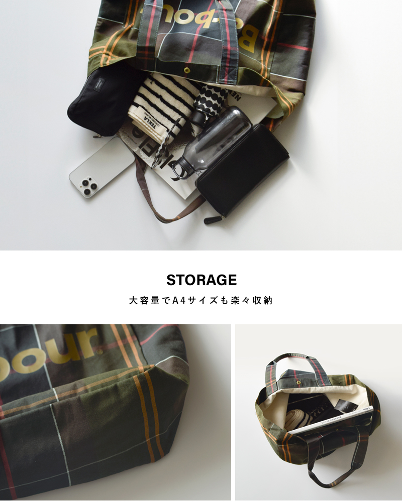 Barbourテルフィールド タータンチェック トートバッグ “TELFIELD TARTAN TOTE BAG” uba0751