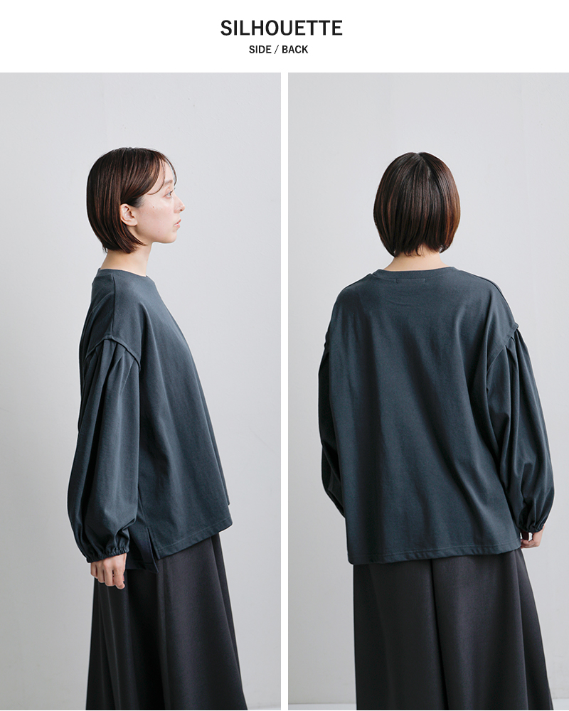 universal seven(ユニヴァーサルセブン)アメリカンコットン天竺ボリュームスリーブプルオーバーus260ct013