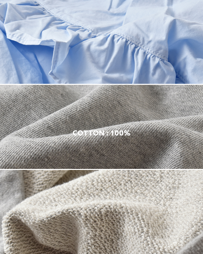 universal seven(ユニヴァーサルセブン)セントラル裏毛タイプライターコンボフリルプルオーバーus260ct032