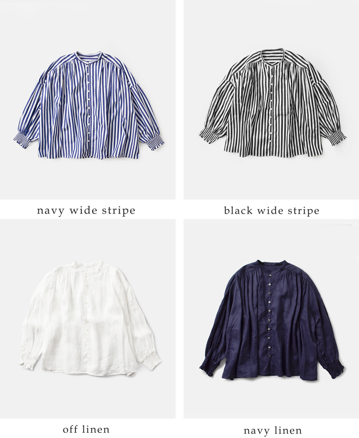 universal tissu(ユニヴァーサルティシュ)フレンチリネン/コットンシャーリングブラウスut241bl045