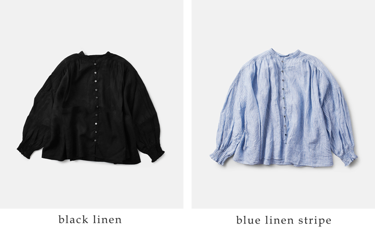 universal tissu(ユニヴァーサルティシュ)フレンチリネン/コットンシャーリングブラウスut241bl045