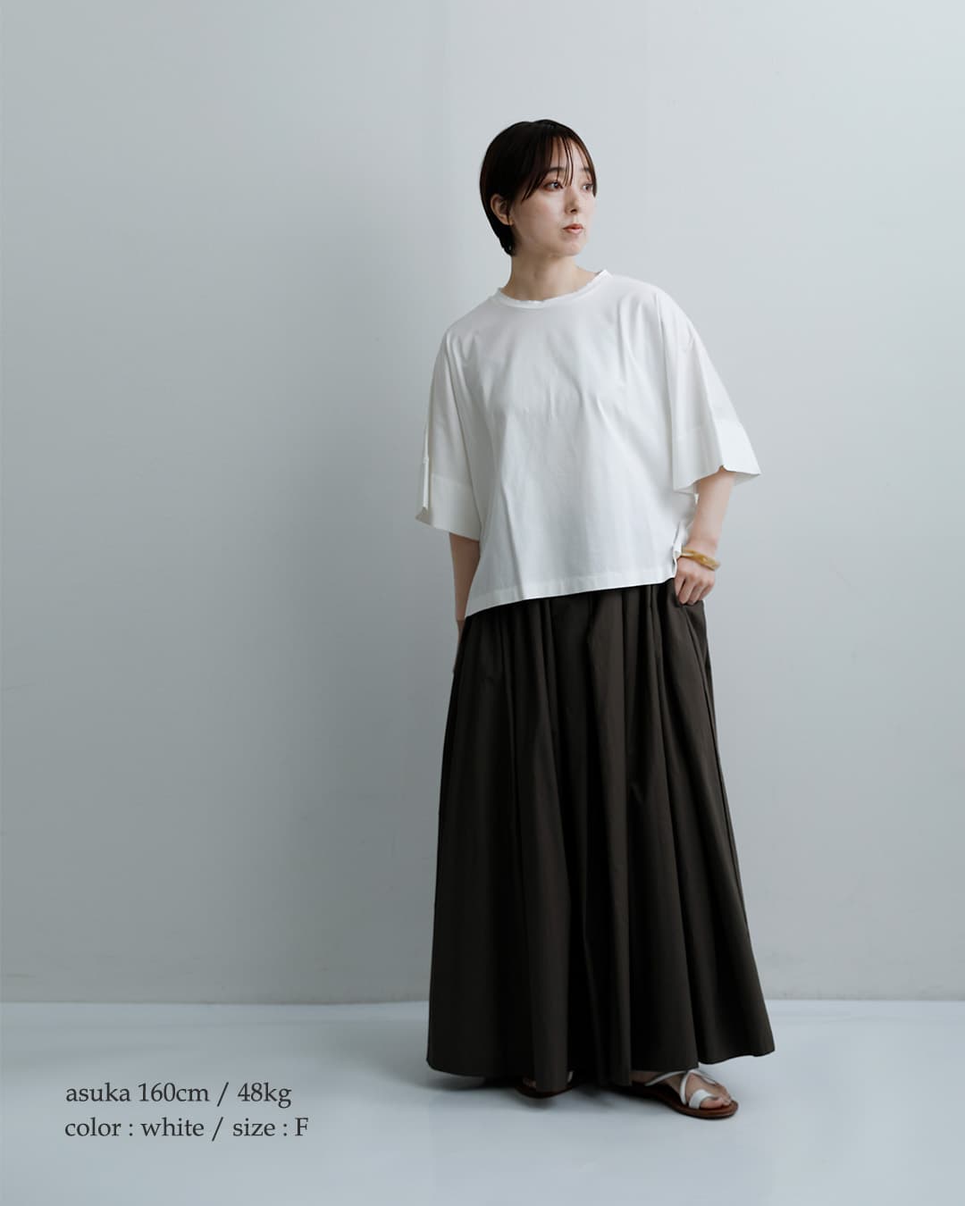 universal tissuコンパクトクールローレル天竺 ドルマンスリーブ ワイド Tシャツ ut261ct019