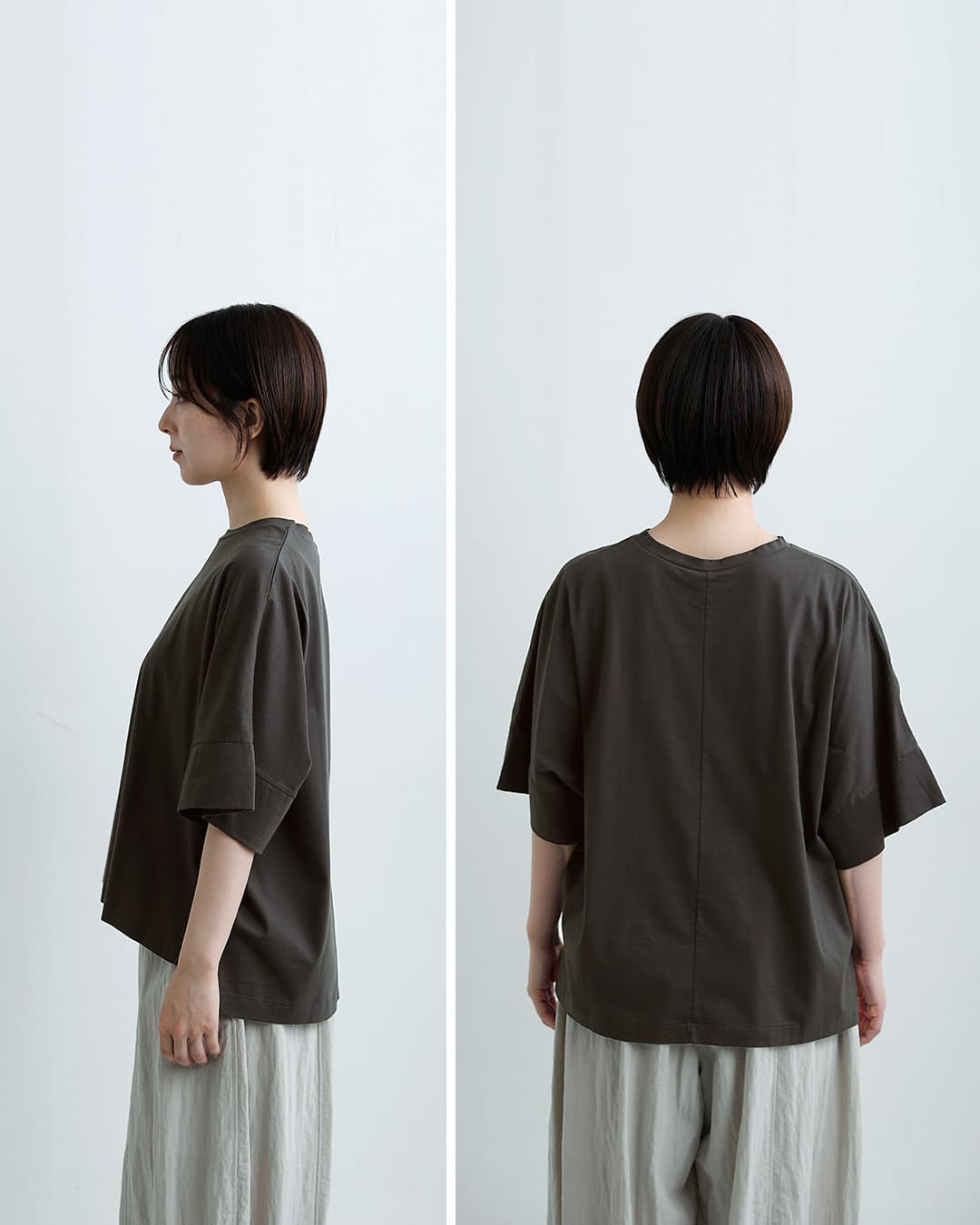 universal tissuコンパクトクールローレル天竺 ドルマンスリーブ ワイド Tシャツ ut261ct019