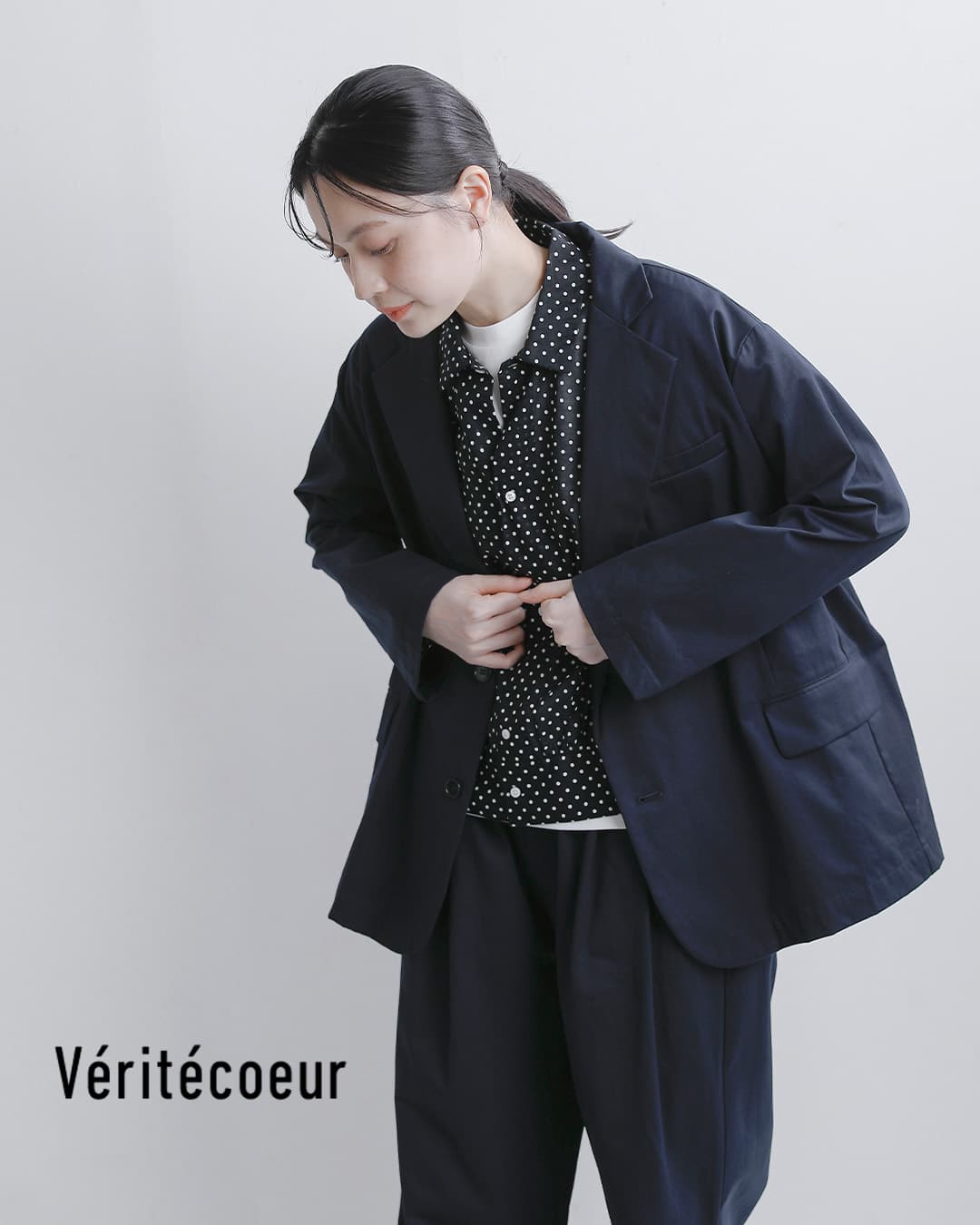 Veritecoeur(ヴェリテクール)コットンギャバジン テーラードジャケット vc-2857