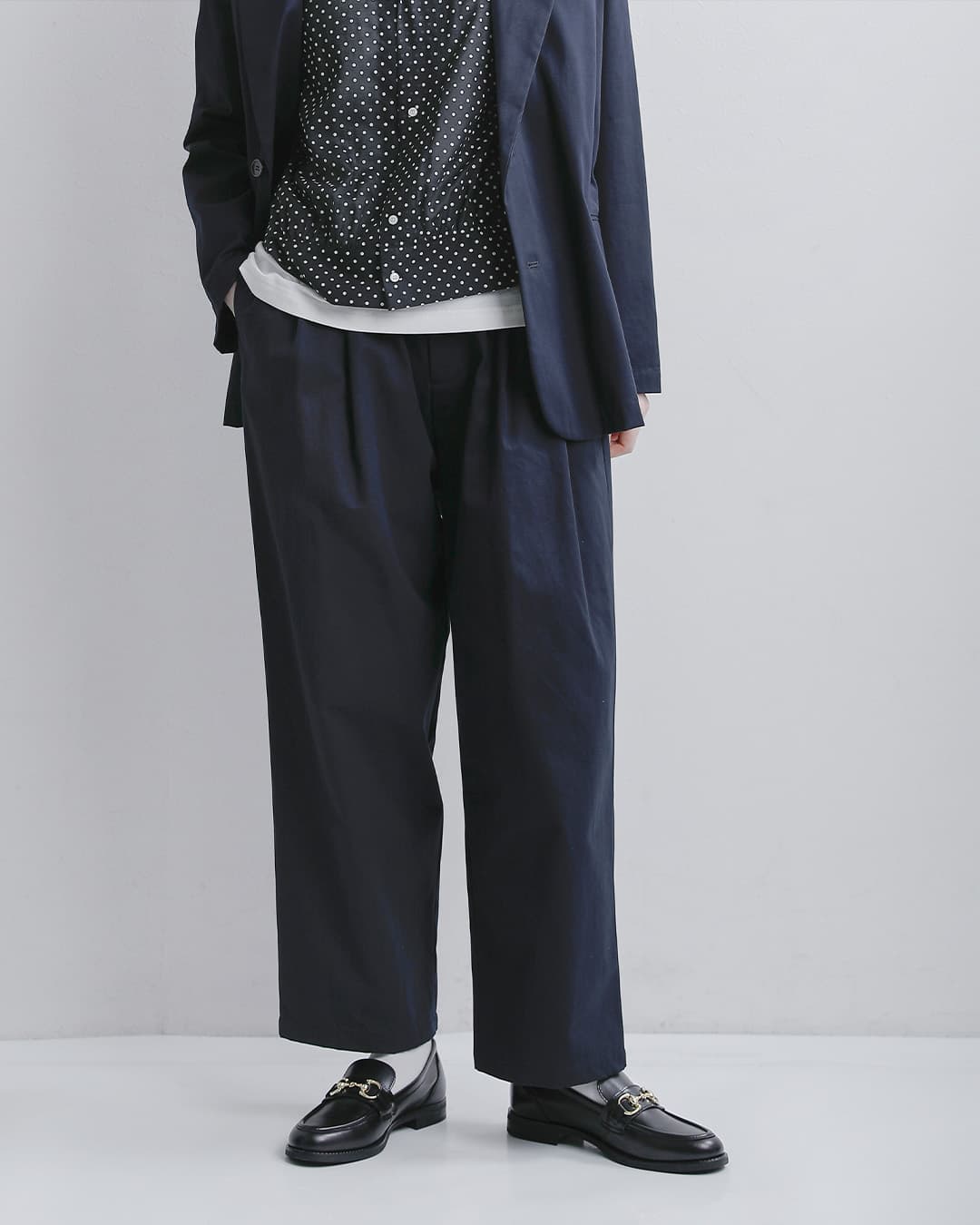 Veritecoeur(ヴェリテクール)コットンギャバジン ツータックパンツ vc-2858